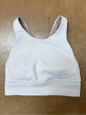 Lululemon Wunder Train Long-Line Bra *Medium Support, C/D Cups White Sz 6